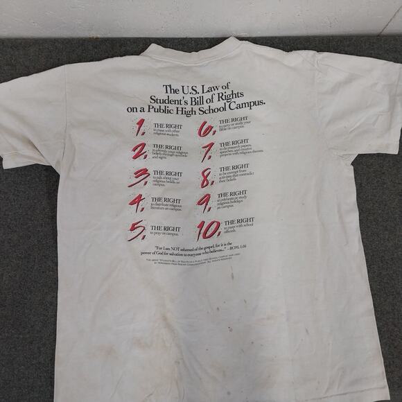 VINTAGE 1992 Living Epistles Double Sided PRAY Shirt XL Single Stitch - Picture 8 of 13